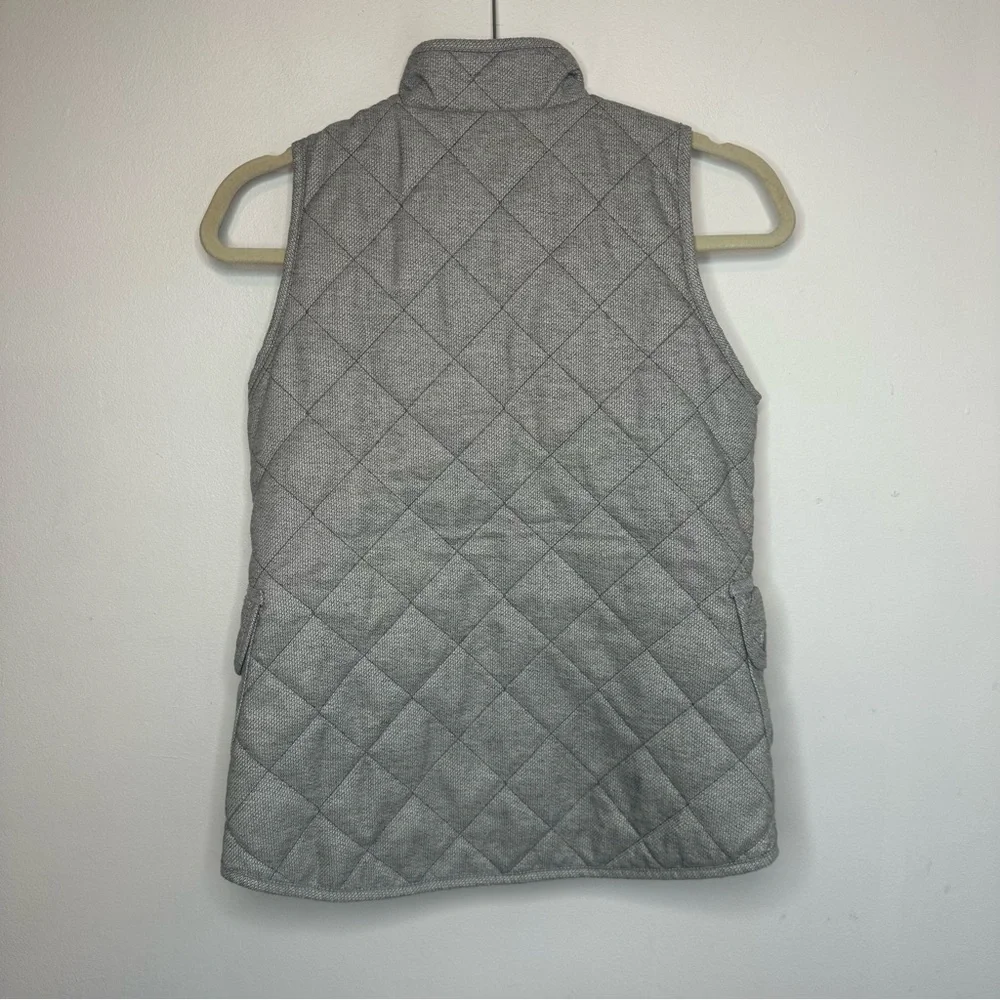 Old Navy Vest Youth XL 14 Gray Full Zip Regular Quilted EUC